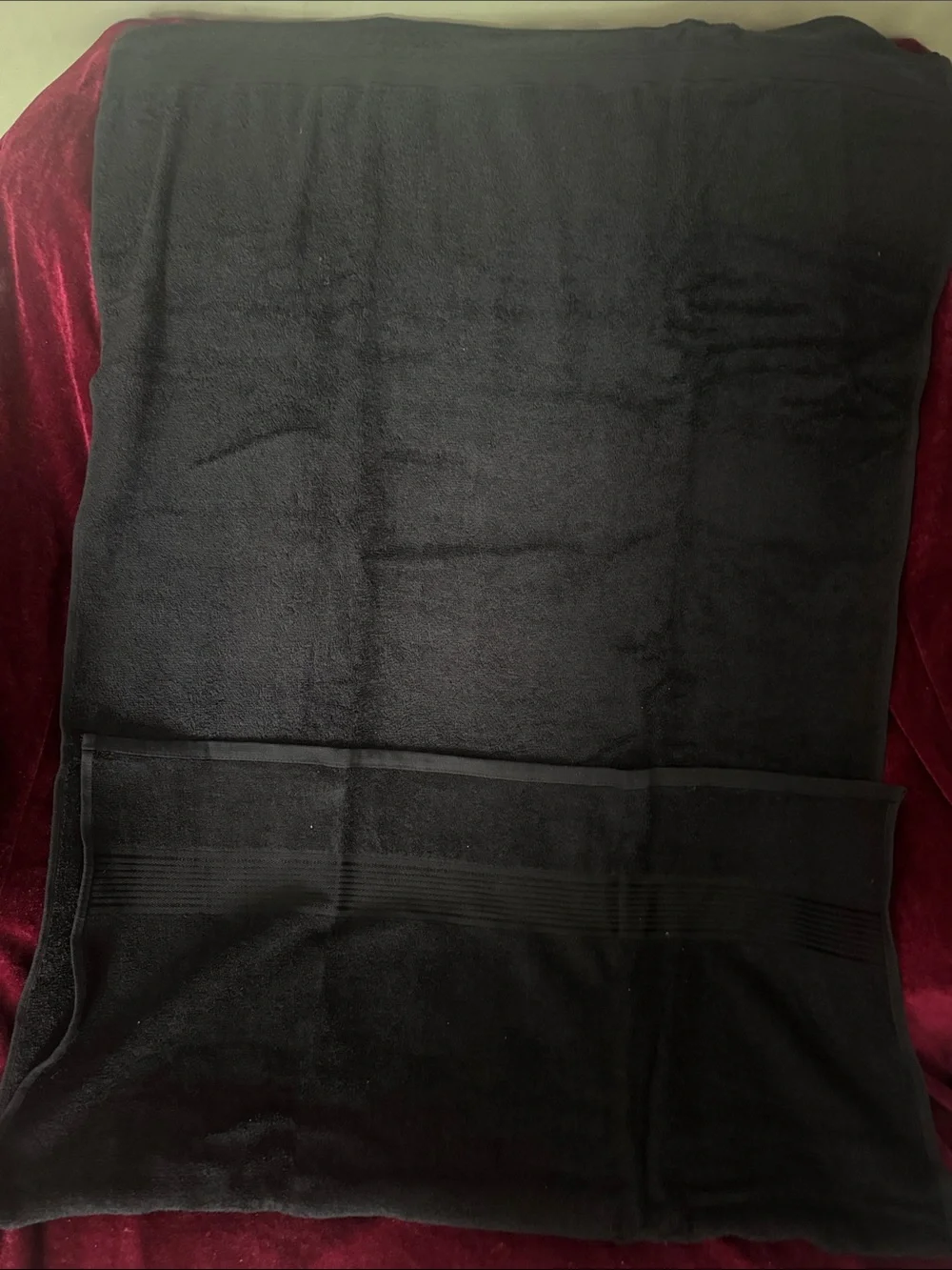 Black Bath Towel Set - Soft Absorbent Cotton